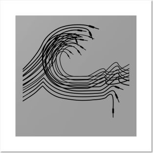 Great Wave for Electronic Musician and Synthesizer player Posters and Art